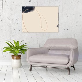 Obraz - Béžová abstrakcia (70x50 cm)