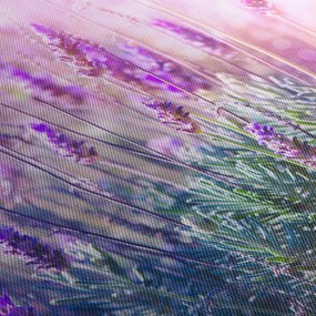 Obraz - Levanduľa vo trblietania slnka (120x50 cm)