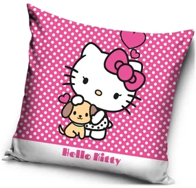Dekoračný vankúš Hello Kitty a jej maznáčik - 40 x 40 cm