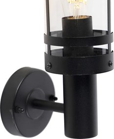 Moderná vonkajšia nástenná lampa čierna IP44 - Gleam