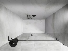 Mexen Lunar-B, L Otočné pravé sprchové dvere 140 cm, 8mm číre sklo, grafitový profil, 832SL-140-050-95-00-P