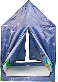 Detský hrací stan IPLAY – domček s vesmírnym motívom, farebný (95×72×102 cm)