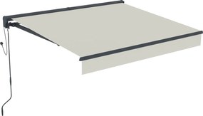 Elektrická markíza s LED osvetlením BestBerg BBSU-EL250BG / 250 × 200 cm / béžová