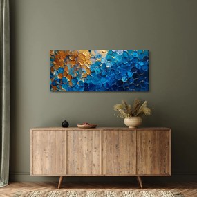 Obraz - Modrozlatá maľba (120x50 cm)