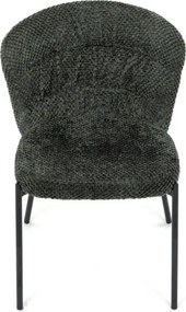 Jedálenská stolička bouclé, zelená CT-W1077 GRN2