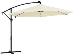 InternetovaZahrada LED slnečník Brazília 350 cm - krémový