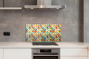 Sklenený obklad do kuchyne farebné vzory 140x70 cm