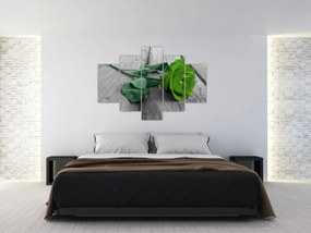 Obraz - Zelená ruža (150x105 cm)