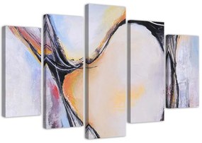 Gario Obraz na plátne Pastelová abstrakcia - 5 dielny Rozmery: 100 x 70 cm