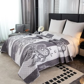 Prehoz na posteľ TIRSO sivo-biely Rozmer: 170 x 210 cm