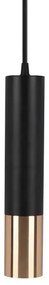Luster na lanku 1xGU10/35W/230V 30 cm čierna/zlatá