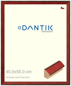 DANTIK rám na obraz 40x50 | INCLINATA colori červená (Sklo Čiré)