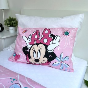 Jerry Fabrics Obliečky do postieľky 100x135 + 40x60 cm - Minnie "Flowers 02"
