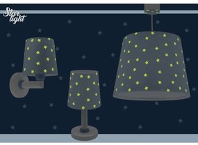 Dalber 82211T - Detská lampička STAR LIGHT 1xE14/40W/230V modrá