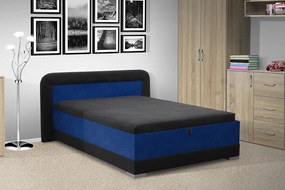 Nabytekmorava Čalúnená posteľ s úložným priestorom JARO HIT 120x200 farba čalúnenia: modrá