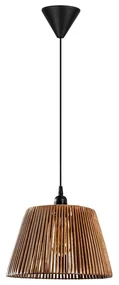 Závesný lustr Cone - Natural, čierna