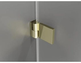 Mexen Lunar-B, výklopný sprchový kút ľavý 100 x 70 cm, 8mm číre sklo, zlatý profil, 832-100-070-50-00-L