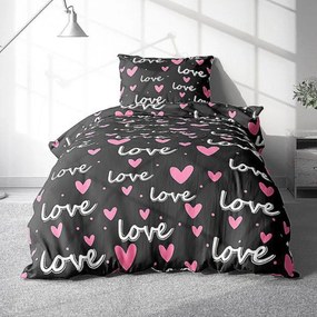 Bavlnené posteľné obliečky love &amp; heart 4-dielne