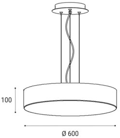 LED2 - LED Luster na lanku MONO LED/60W/230V 3000/4000K biela