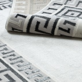 Dywany Łuszczów, Kusový koberec Allure 1960 white/grey, 140x190, šedá, kancelária