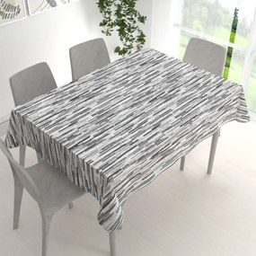 Biante Veľký dekoračný obdĺžnikový obrus Leona LN-175 Sivo-čierne pásiky 260x320 cm