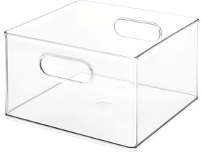 Transparentný úložný box iDesign The Home Edit, 25,4 x 25,3 x 15,4 cm