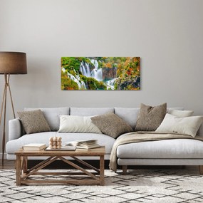 Obraz - Národný park Plitvické jazerá (120x50 cm)