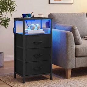 Sada 2 nočných stolíkov s LED osvetlením LGSB35203B102