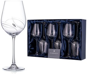 Diamante poháre na červené víno Atlantis s kryštálmi Swarovski 500 ml 6KS