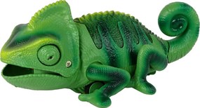 LEAN Toys Zelený chameleón na diaľkové ovládanie so svetlami 28 cm