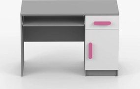 Písací stôl SCOUT - šedý/biely (viac variant)