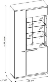 Vysoká vitrína Salinas