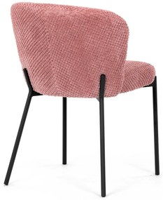 Súprava jedálenských stoličiek Bouclé CT-W1077PINK2, 4 ks