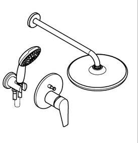 GROHE 25293000 - Sprchový set START EDGE 250 mm lesklý chróm