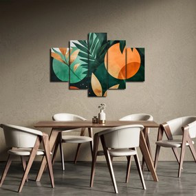 Obraz - Geometrické prírodné motívy (150x105 cm)
