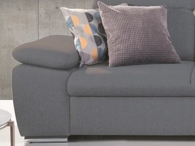 Rohová sedacia súprava Aldon, šedá tkanina, pravý roh