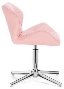 LuxuryForm DESIGN Stolička MILANO na striebornom kríži - ružová