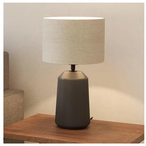Eglo 900824 - Stolná lampa CAPALBIO 1xE27/40W/230V šedá