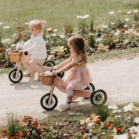 Drevené balančné odrážadlo Tiny Tot Plus 2v1 ružová