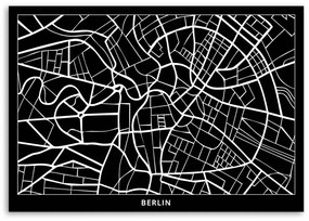 Gario Obraz na plátne Plán mesta Berlín Rozmery: 60 x 40 cm
