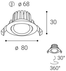 LED2 MAX 2, B DIM 8W 4000K 2231643DT