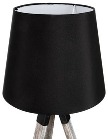 Atmosphera - Stolná lampa RUNO 1xE27/25W/230V drevo/čierna