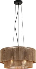 Toolight Toolight, závesné svietidlo 3xE27, APP1837-1CP, čierna-hnedá, OSW-00642