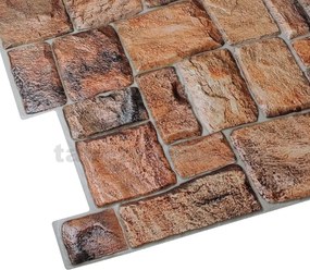 Obkladové panely 3D PVC TP10007349, cena za kus, rozmer 980 x 498 mm, ukladaný kameň prírodný, GRACE