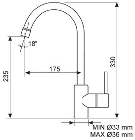 Sinks MIX 35 metalblack AVMI35GR74