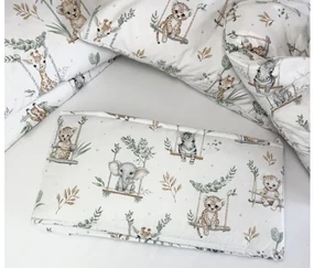 INTERMEDIC SK - Mantinel do postieľky Animals 180x30 cm - 100 % bavlna, výplň pena