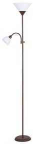 Rabalux 4188 - Stojacia lampa ACTION 1xE27/100W+1xE14/25W/230V hnedá