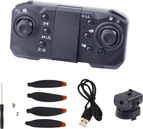LEAN Toys Dron D6 PRO, kamera, LED svetlá, ovládanie cez aplikáciu, svetlosivý