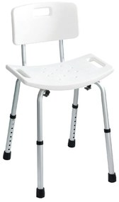 Sedacia stolička s operadlom do sprchy Wenko Stool With Back, 54 × 49 cm