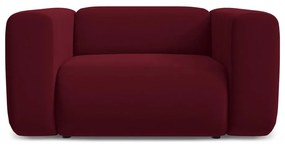 Vínovočervené zamatové kreslo Ekahi – Makamii